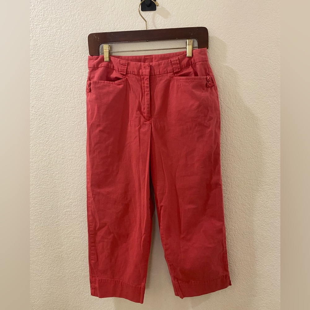 Burnt salmon colored pants from Talbots. Size 8. Gently worn